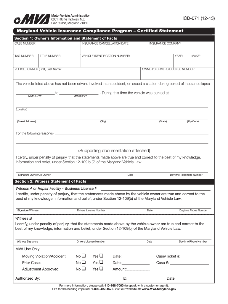  Md Insurance Compliance 2013-2024