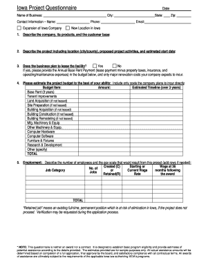  Iowa Questionnaire 2016-2024