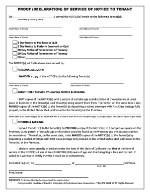 Proof of Service of Notice PDF EvictionLaw Com  Form