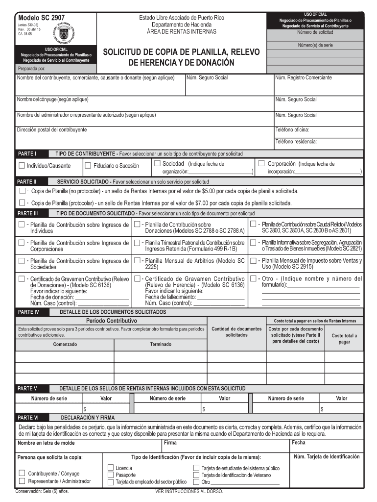 Get and Sign Modelo Sc 2907 2015-2022 Form