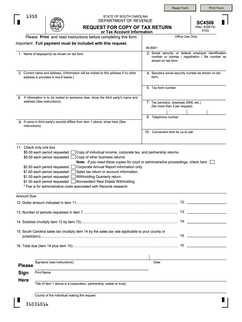  Sc4506  Form 2015