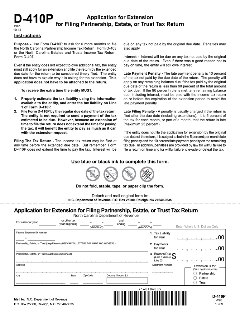  Nc Form D 410p 2014-2024