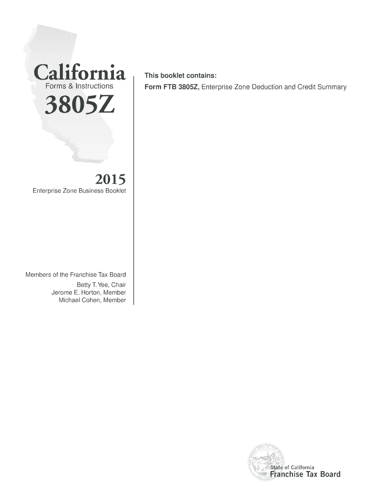  Ca Form 3805z 2018-2024