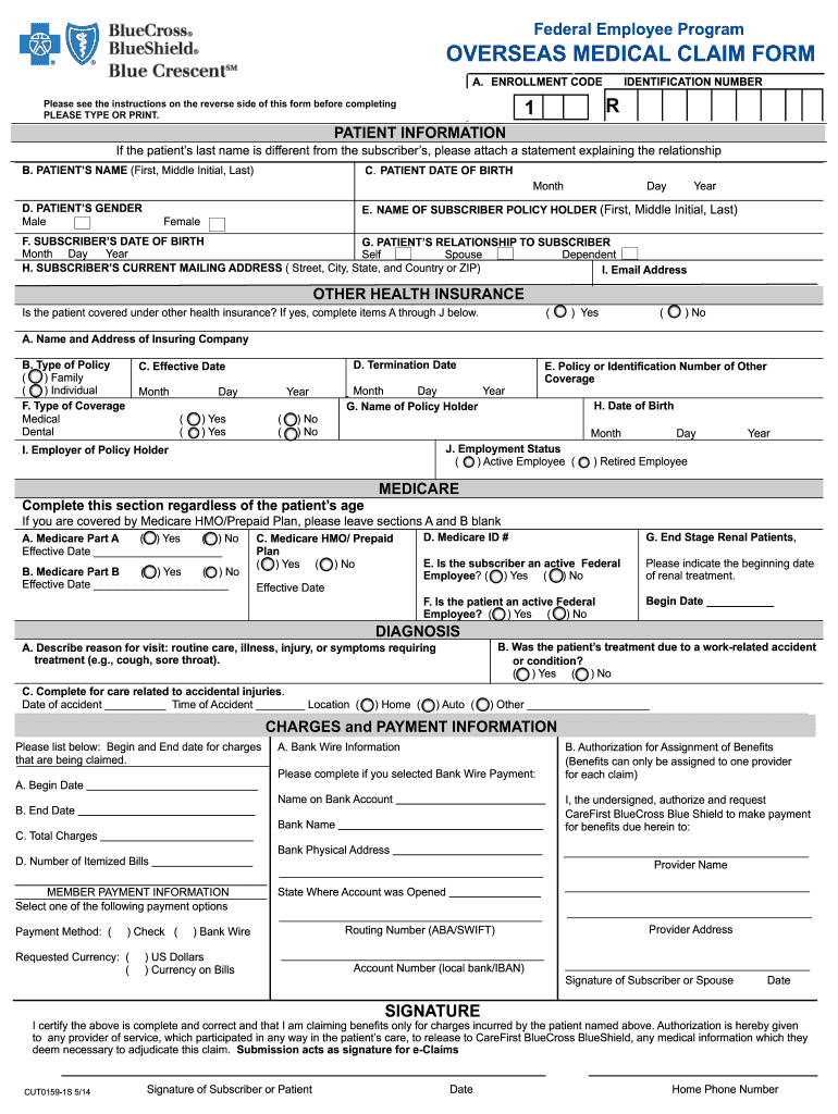  Overseas Claim Form 2014-2024