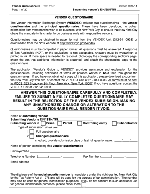  Census Questionnaire 2014-2024