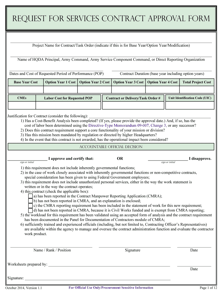  Services Approval 2014-2024