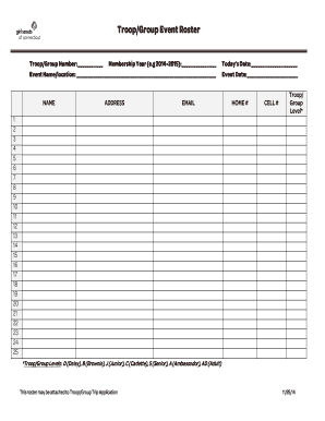  Girl Scout Cookie Order Form Printable 2014-2024