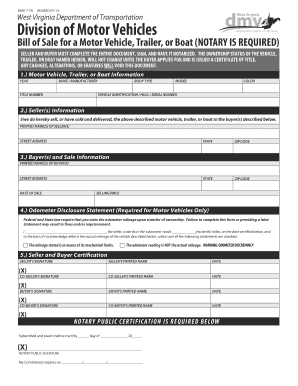  Wv Bill Sale  Form 2014