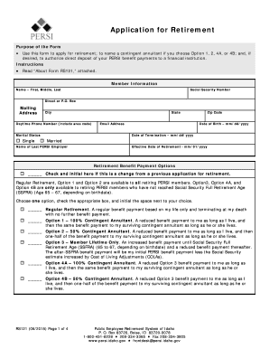  Application for Retirement RS121 PERSI Idaho Gov 2015