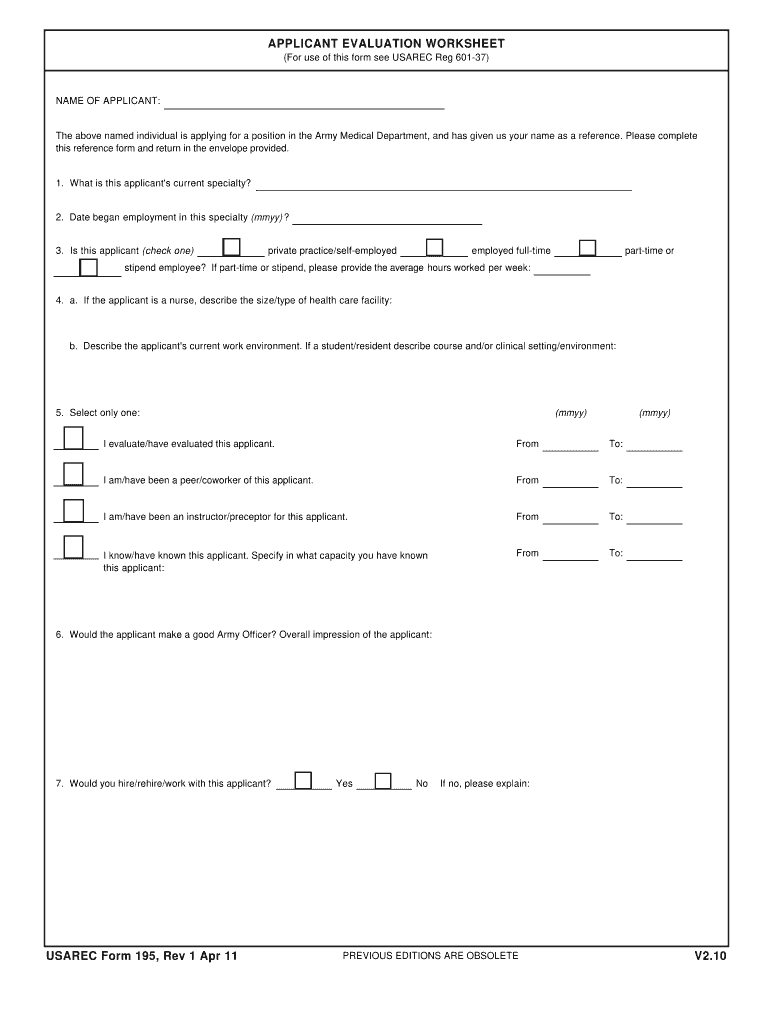  Form 195 2011-2024