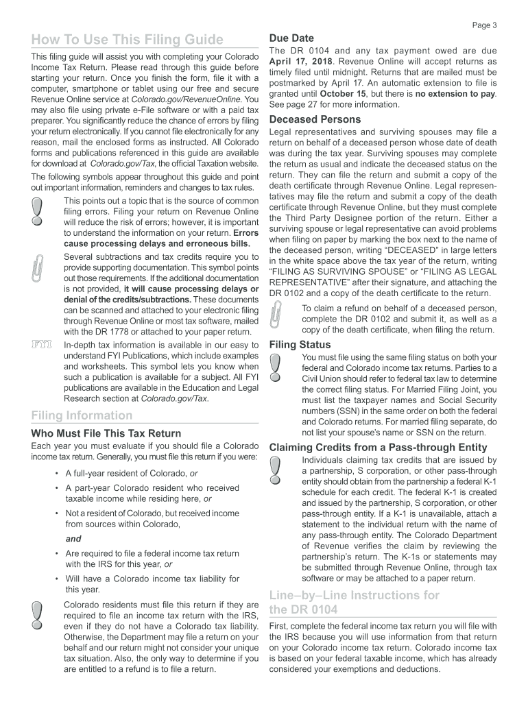 Colorado Tax Booklet