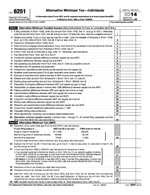 Form 6251 Instructions