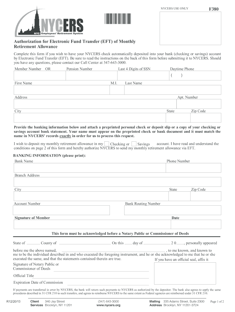 Get and Sign Nycers Form 380 2013