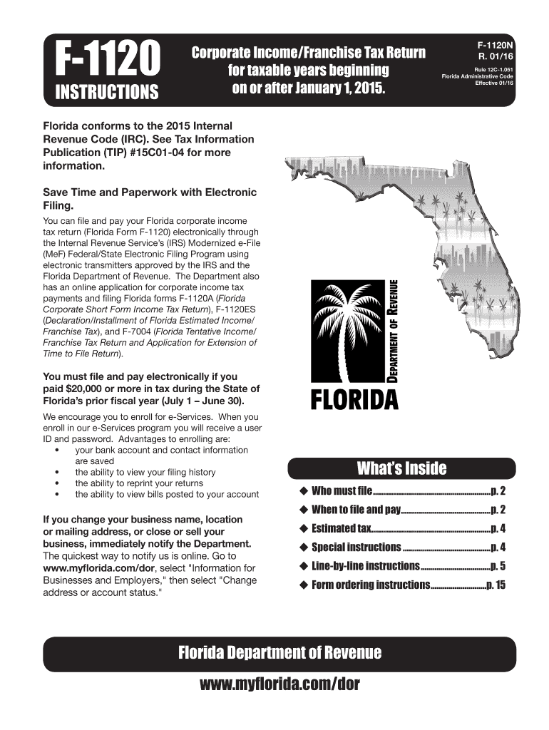 F 1120n Form 2016