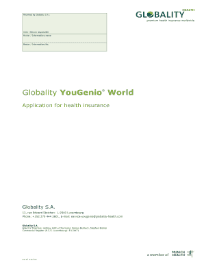  Globality Health Form 2015-2023