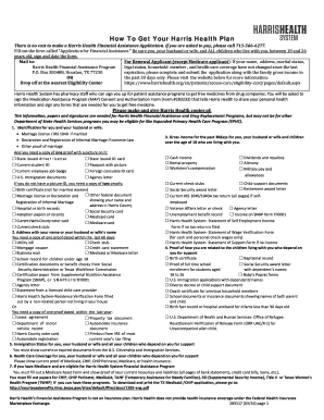 Get and Sign Harris County Health System Application Form 2016-2022