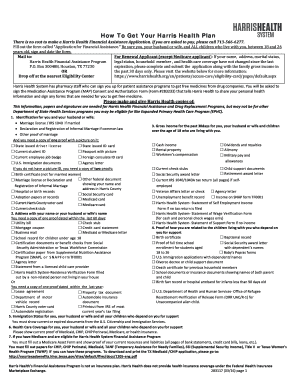  Harris County Health System Application Form 2016