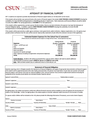  California Financial Affidavit 2015