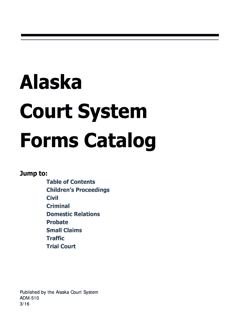  Ak Court System Forms 2016