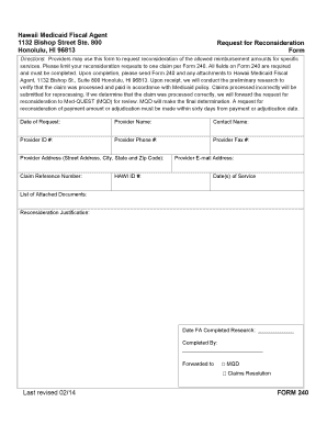  Hawaii Form Reconsideration 2014-2024