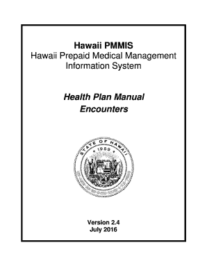  Health Plan Manual Encounter Department of Human Services Med Quest 2016-2024