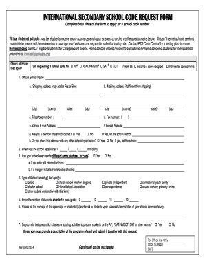  School Code Form 2014-2024