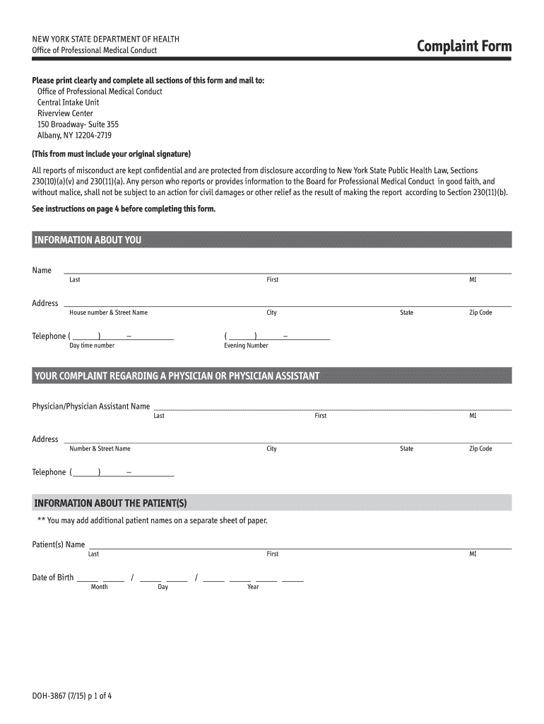  Doh 3867 Fill in Form 2015