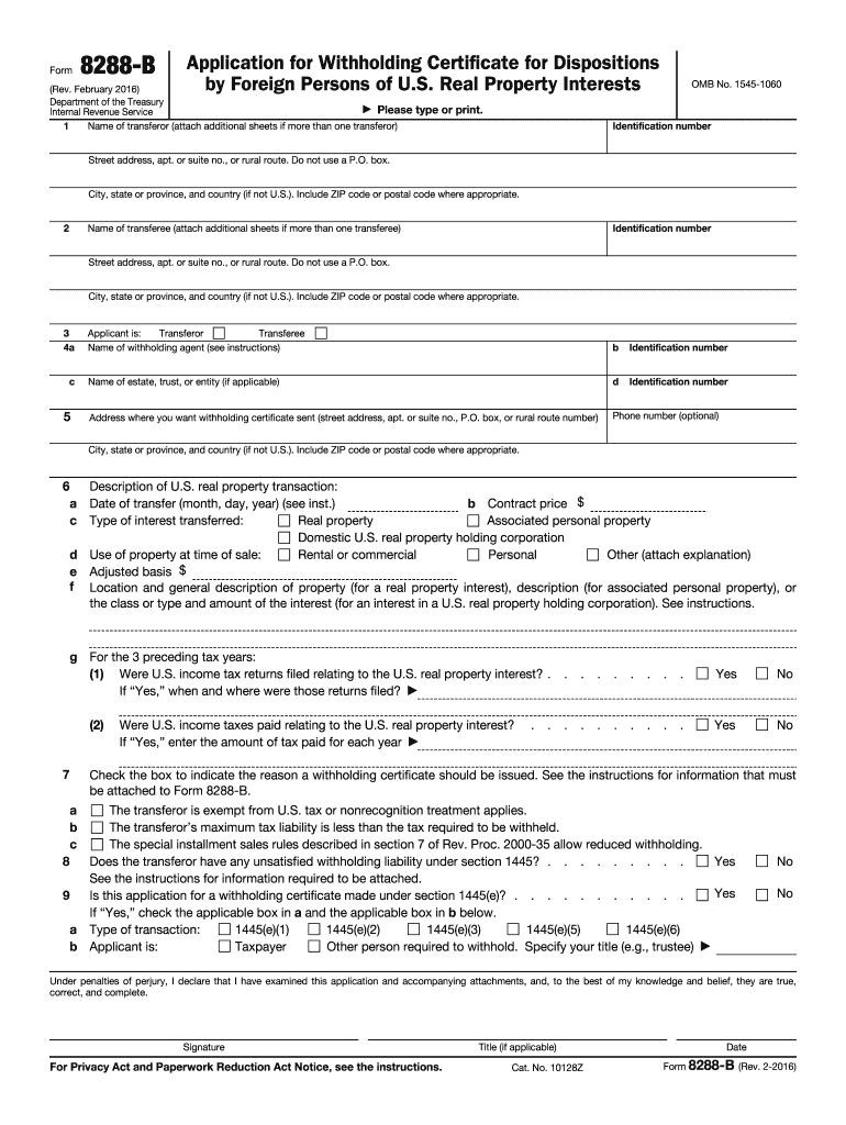  Irs 8288 Form 2016-2024