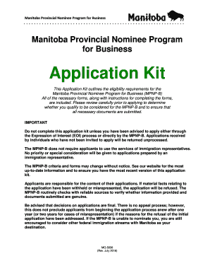  Manitoba Application 2016-2024