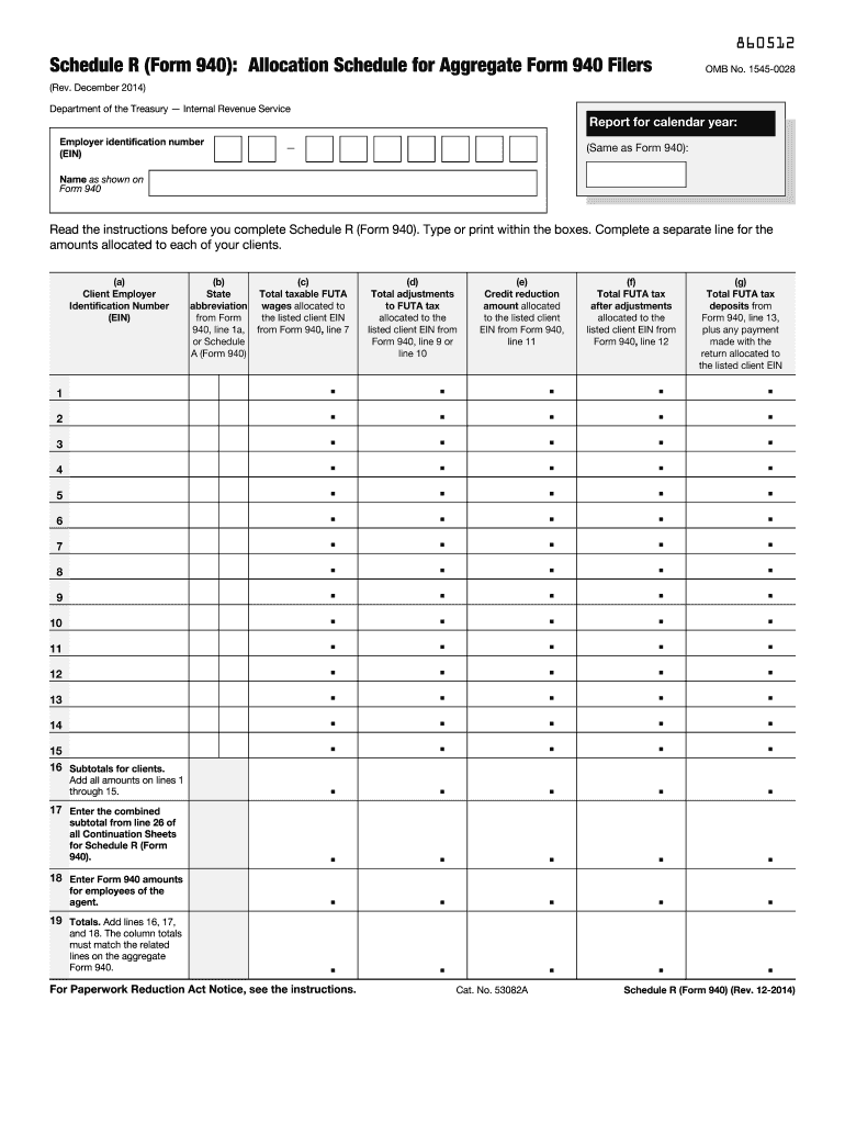 Schedule R (940 form)