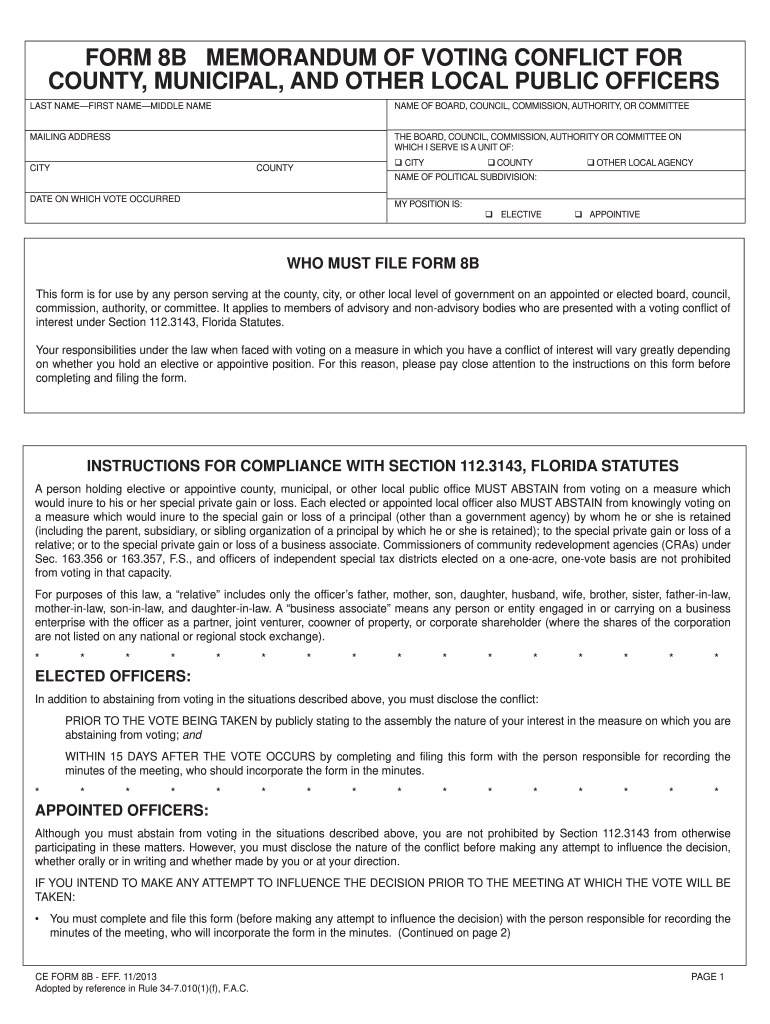  Form 8b 2013-2024