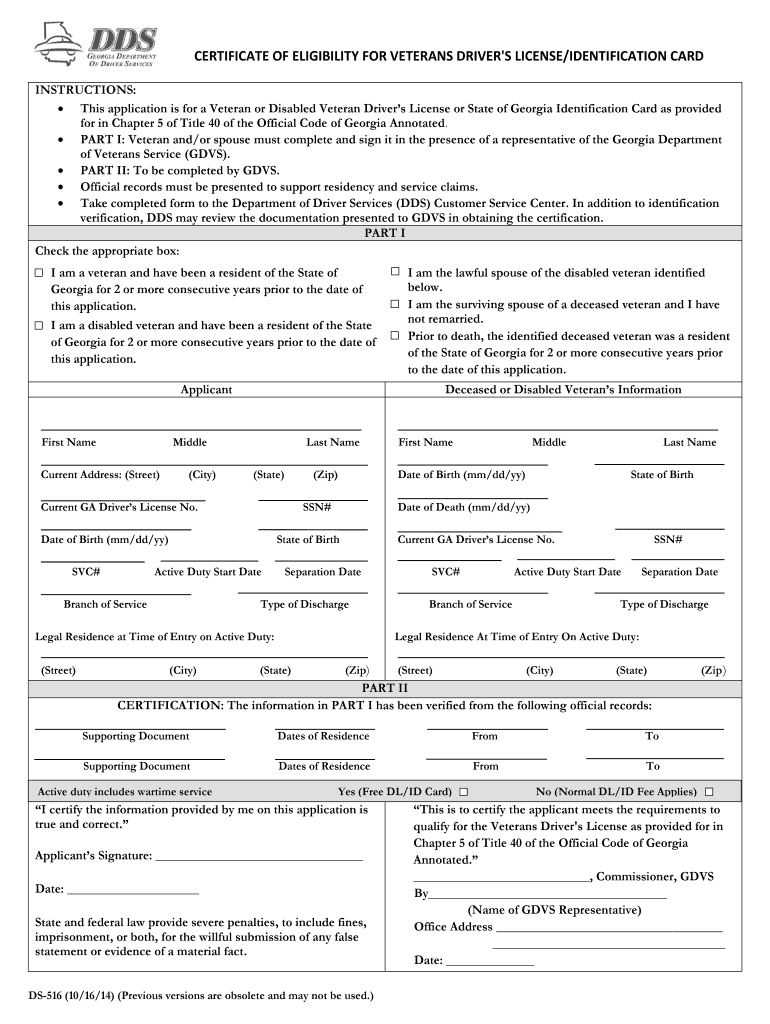 Get and Sign Ds 516 2014-2022 Form