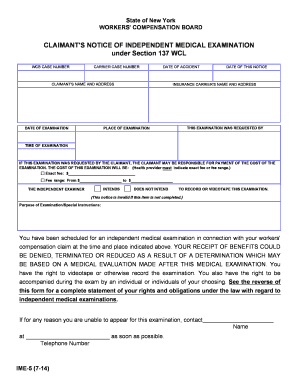  Nys Workers Compensation Form Ime 5 2014
