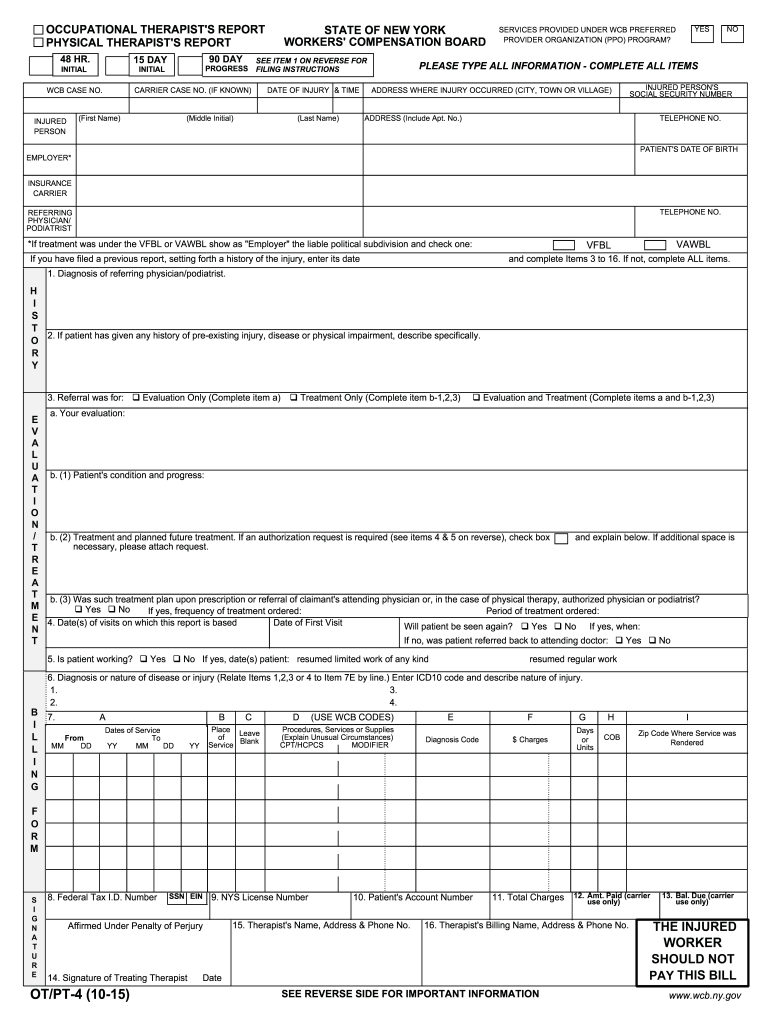  Ot Pt Form 2015