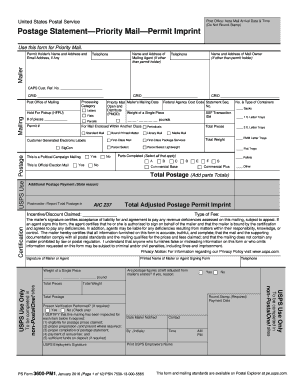 Postage Form 3600