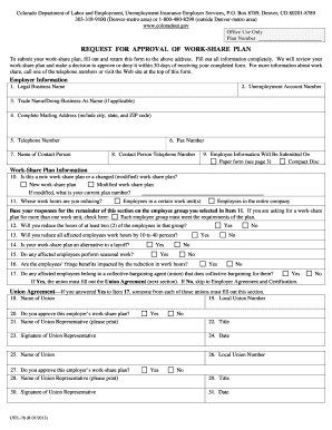 Colorado Work Share  Form