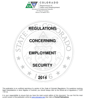 Colorado Employment Security  Form