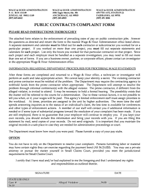 Title 36 Complaint Form Alaska Department of Labor and Workforce Labor Alaska