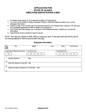 Alaska Employee Identification  Form