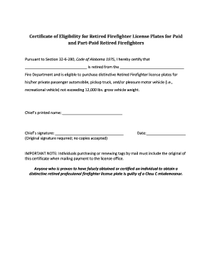 Al Certificate Part  Form