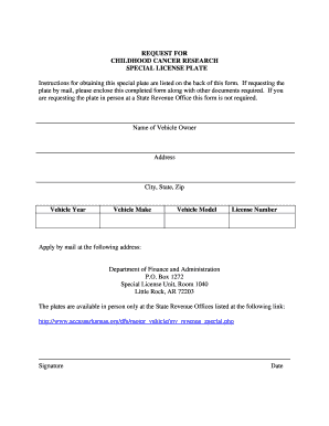 Childhood Cancer Research Form Arkansas Department of Dfa Arkansas