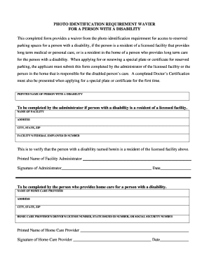 Photo Identification Waiver  Form