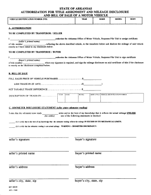Arkansas Authorization Form