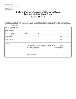 Colorado Dr2009  Form