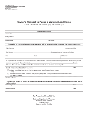 Get and Sign Purge Title Make 2015-2022 Form
