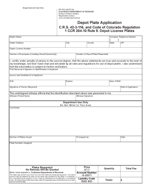 Colorado Dr2521  Form