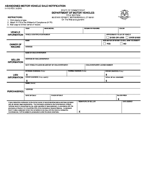  Ct Abandoned Vehicle Form 2016-2024