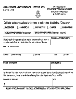 Ct Letter Plates  Form