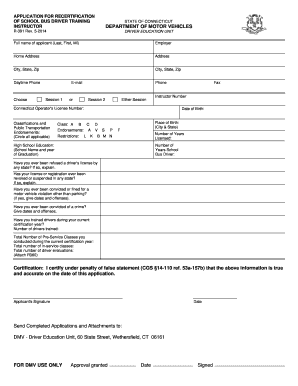 Ct Motor Veichel Department  Form