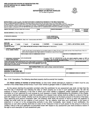  Ct Waiver Registration 2015